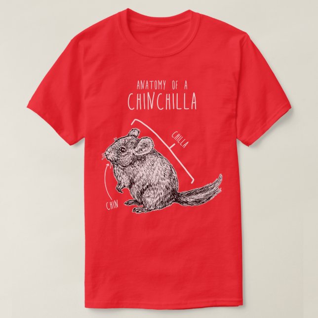 Camiseta Chinchilla Anatomy (Frente do Design)
