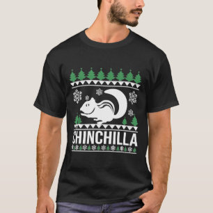 Camiseta Chinchilla Christmas Ugly Sweap S Men Mulheres