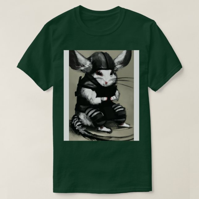 Camiseta Chinchilla com roupa ninja 2 (Frente do Design)