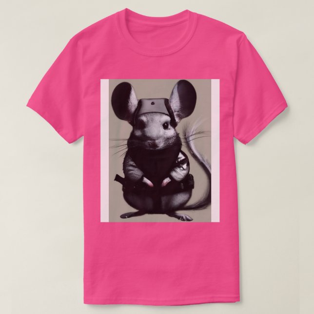 Camiseta Chinchilla em um traje ninja 1 (Frente do Design)