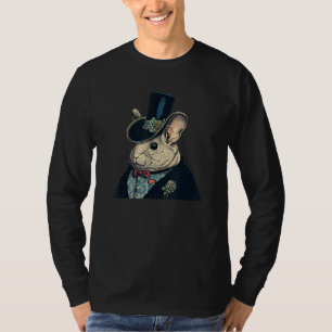 Camiseta Chinchilla English Gentleman Engraçado Pet Victori