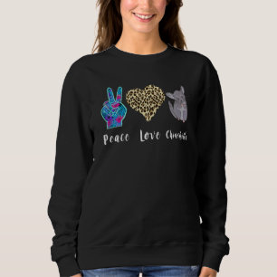 Camiseta Chinchilla Leopard Heart Love Peace Chinchilla Pet