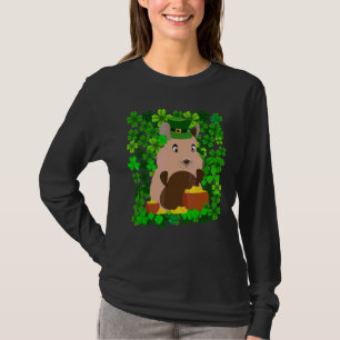 Camiseta Chinchilla Leprechaun Hat Shamrock Rua Patronal