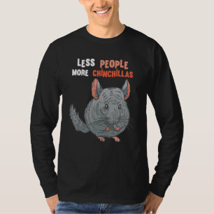 Camiseta Chinchilla Menos Pessoas Mais Chinchillas Bushy Ta