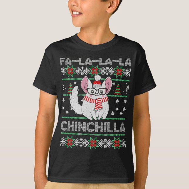 Camiseta Chinchilla Ugly Christmas Sweater (Frente)