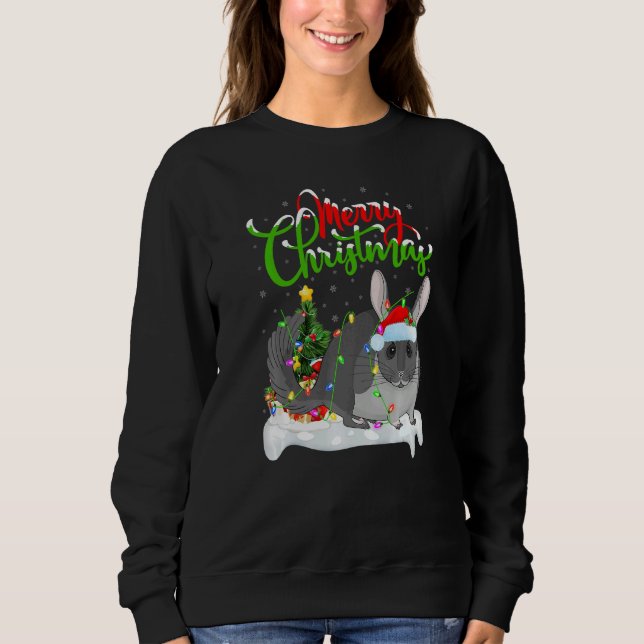 Camiseta Chinchilla  Xmas Decorations Santa Chinchilla Chri (Frente)