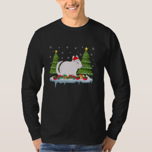 Camiseta Chinchilla Xmas Tree Lighting Men Mulheres Feias C