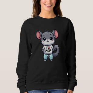 Camiseta Chinchille Eu Amo Mamãe Engraçada Mãe