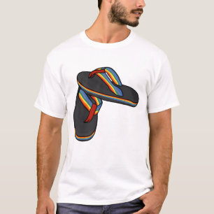 Camiseta Chinelos Arco-Íris anos 70, 80 e 90 Vintage