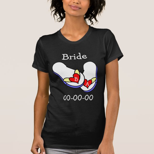 Camiseta Chinelos de casamento (Frente)