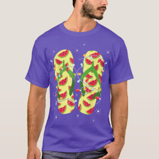 Camiseta Chinelos de melancia tropical Natal