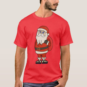 Camiseta Chinelos de Natal do Papai Noel