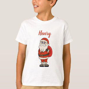 Camiseta Chinelos de Natal do Papai Noel Personalizado