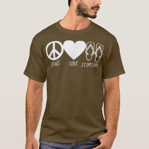 Camiseta Chinelos de paz Hippie Summer Férias