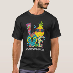 Camiseta Chinelos de Praia Abacaxi Férias de Verão Love Ki