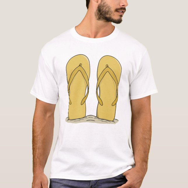 Camiseta Chinelos de Praia Ensolarada (Frente)