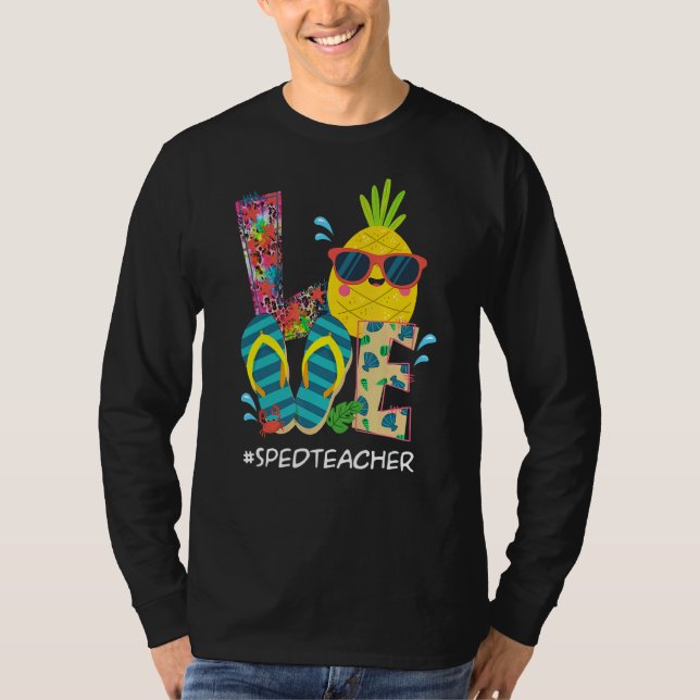 Camiseta Chinelos de praia Pineapple Summer Vacance Love Sp (Frente)