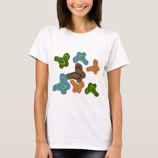 Camiseta Chinelos de verão (Frente)