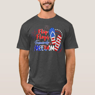 Camiseta Chinelos Fireworks Liberdade 4 de julho Patrioti