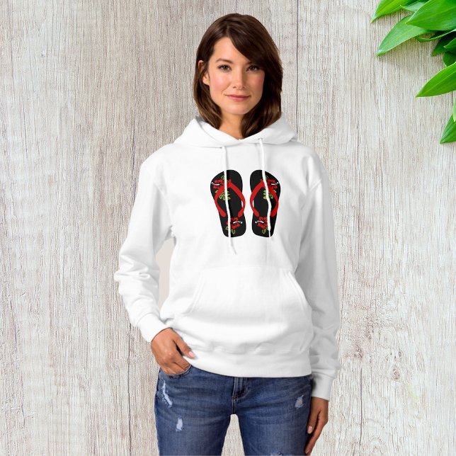 Camiseta Chinelos Florais Womens Hoodie (Criador carregado)