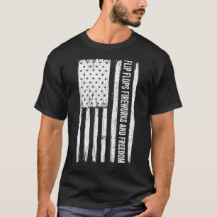 Camiseta Chinelos Fogos De Artifício Liberdade Quarto De Ju