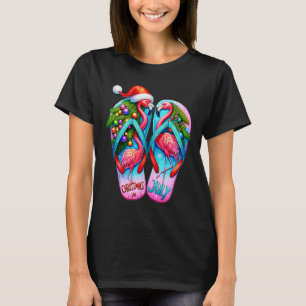 Camiseta Chinelos Pretty Flamingo Flip Flops Tropical Verão