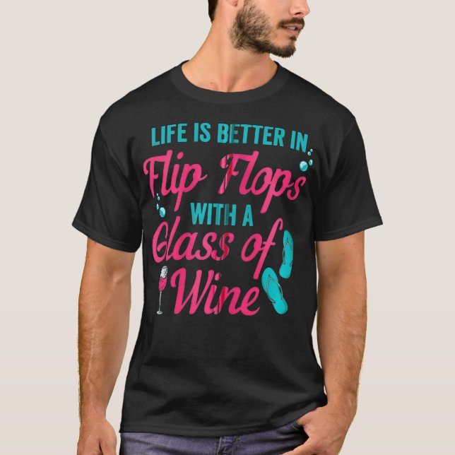 Camiseta Chinelos Vinhos Vinhos Vinhos Vinhos Véspera Féria (Frente)