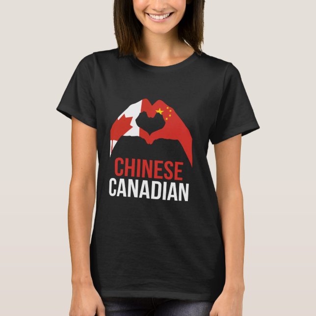 Camiseta Chinês Canadá, China, Bandeira (Frente)