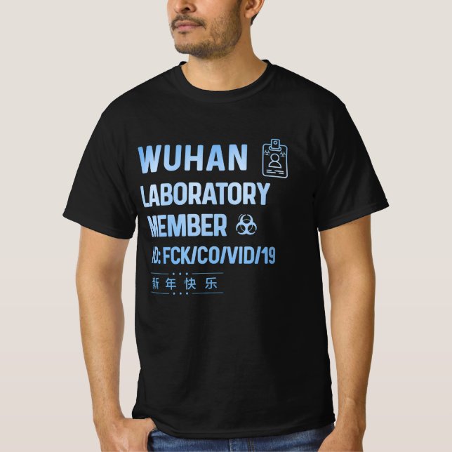 Camiseta Chinês do vírus Wuhan Laboratory (Frente)