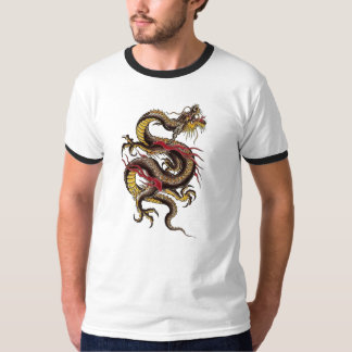 Camiseta chinês-dragão-preto