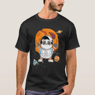 Camiseta Chinês Panda Fora do Zoológico da Ciência Espacial
