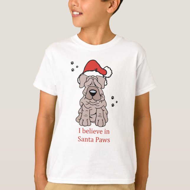 Camiseta Chinês Shar Pei do Natal (Frente)