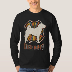 Camiseta Chinês Shar Pei Vintage Clássico Retro Cão Amor