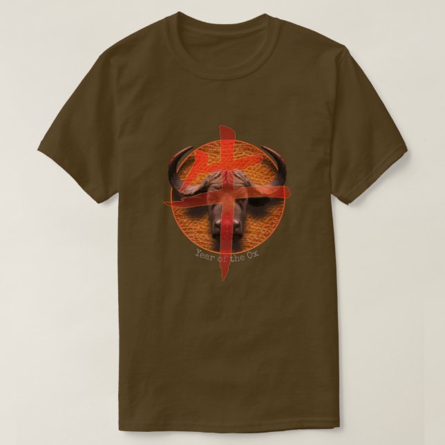 Camiseta Chinês Zodiac "Ox" (Frente do Design)