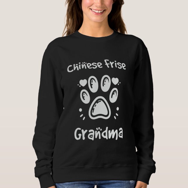 Camiseta Chinesa Frise Avó Bichon Frise Chinesa Deitada (Frente)