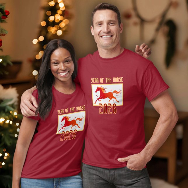 Camiseta Chinese Fire Horse New Year 2026  (Criador carregado)