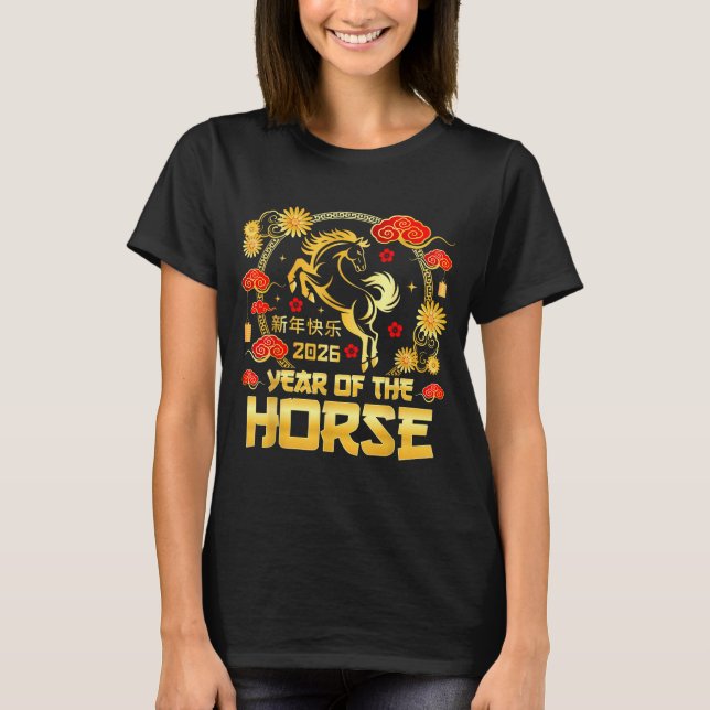 Camiseta Chinese New Year 2026 Lunar Year Of The Horse Chin (Frente)