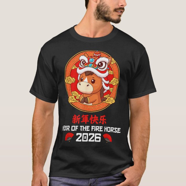 Camiseta Chinese New Year 2026 Year Of The Horse Boys Girls (Frente)
