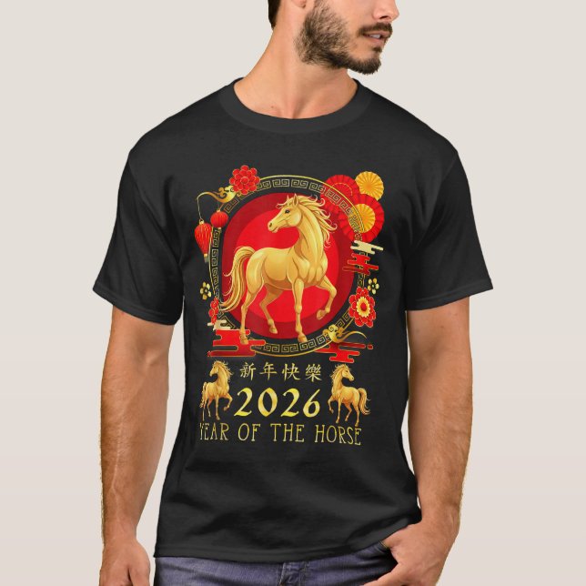Camiseta Chinese New Year 2026 Year Of The Horse For Women  (Frente)