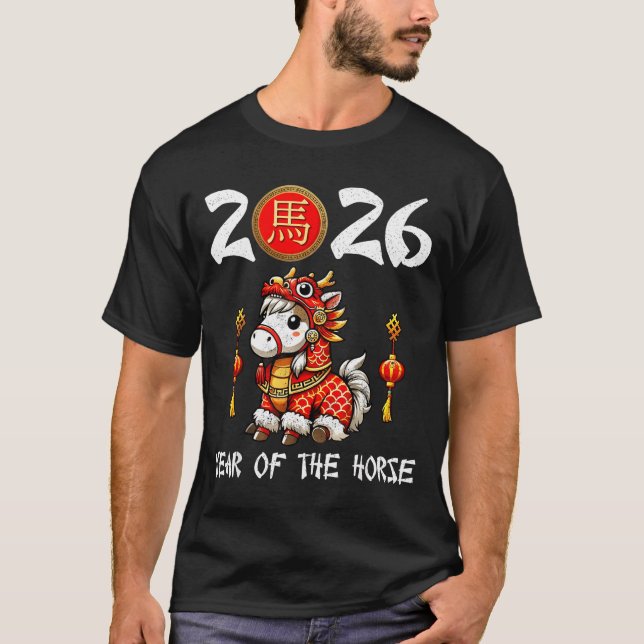 Camiseta Chinese New Year 2026 Year Of The Horse Happy New  (Frente)