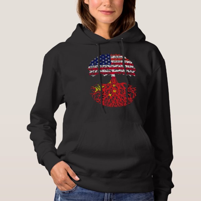 Camiseta Chinese Roots American China Flag Immigrant Citize (Frente)
