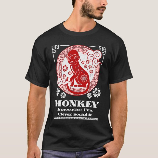 Camiseta Chinese Zodiac Monkey Personality (Frente)