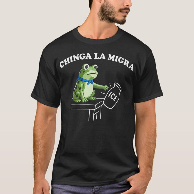 Camiseta Chinga La Migra Pró Imigração Fascismo Humano (Frente)