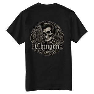 Camiseta Chingon Rockabilly Crânio Atrás hit