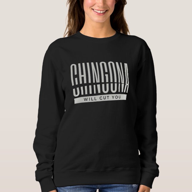 Camiseta Chingona, Chefe De Mulher Cortará Você (Frente)
