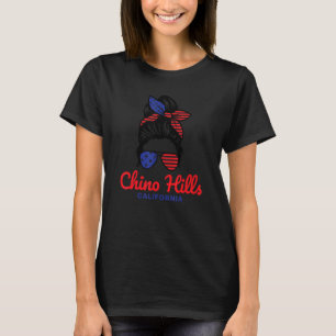 Camiseta Chino Hills California Retro Messy Bun