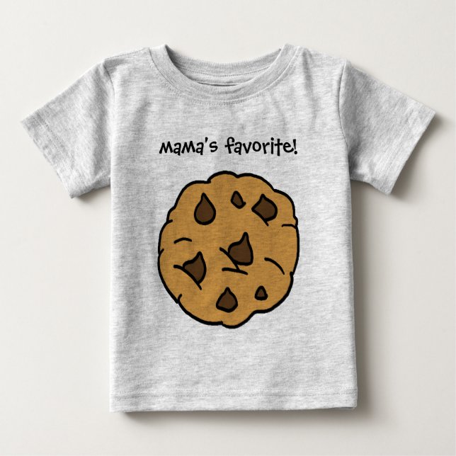 Camiseta Chip Cookie de Chocolate Cartoon, favorita da mamã (Frente)