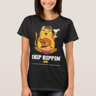 Camiseta Chip Dippin Margarita Sippin Cat Álcool Coctail