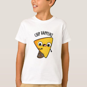 Camiseta Chip Happens Engraçado Poop Pun