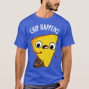 Camiseta Chip Happens Engraçado Poop Puns